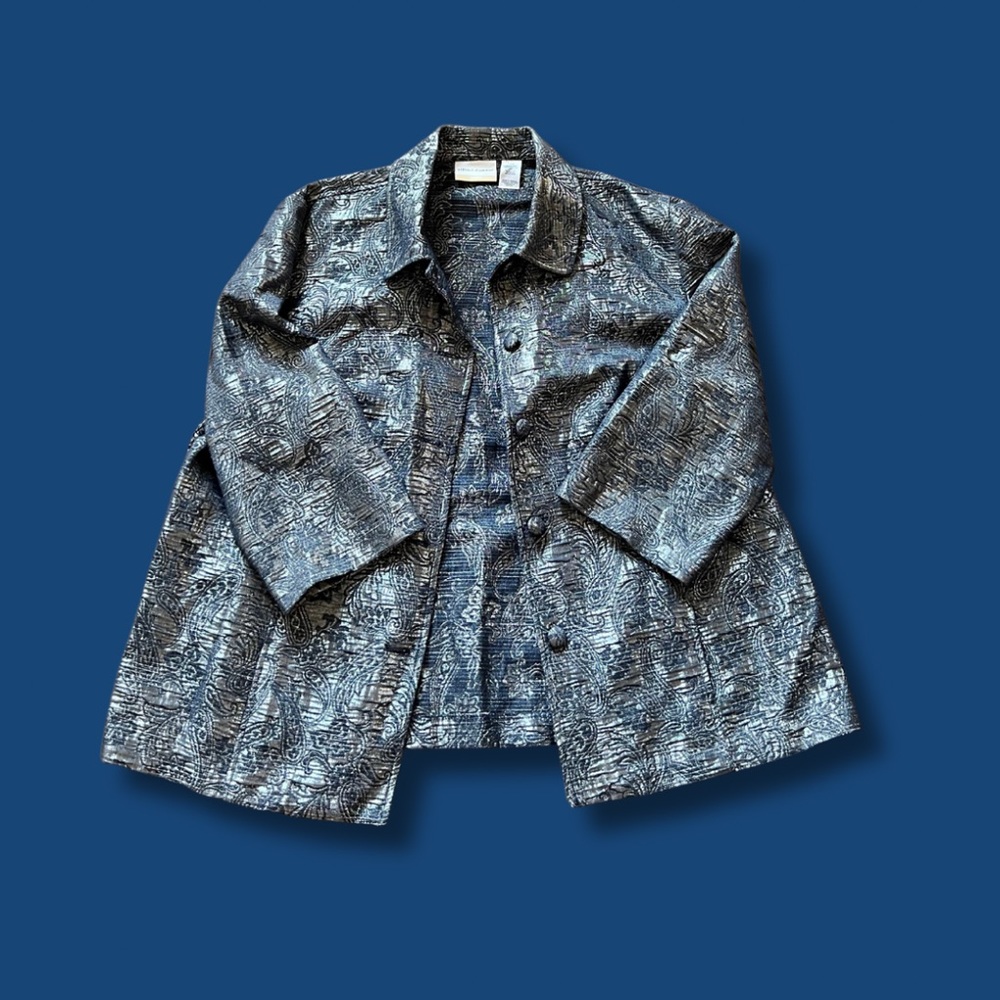 Blue/silver shiny jacket